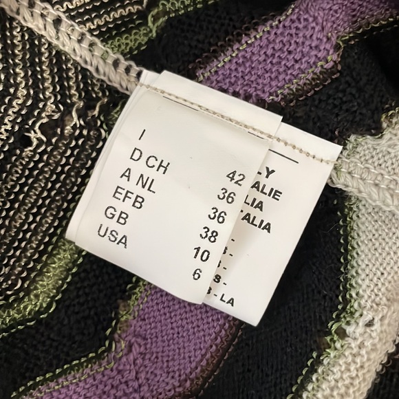 Missoni Italy Multi Colored Striped Merino Wool Fitted Skirt 6 - Picture 6 of 9